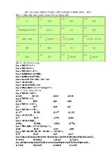 Đề và đáp án thi Violympic Toán lớp 3 vòng 5 - Năm 2016-2017